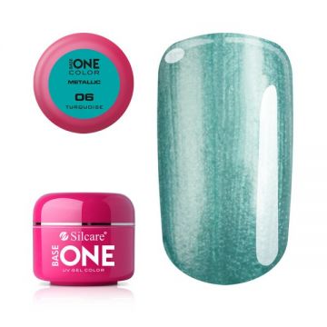 Gel UV Color Base One 5g Metalic Turquoise 06