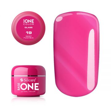 Gel uv Color Base One Silcare Glass Deep Fuchsia 19