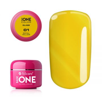 Gel uv Color Base One Silcare Glass Royal Yellow 01