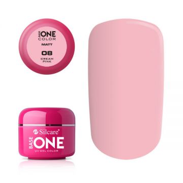 Gel uv Color Base One Silcare Matt Cream Pink 08