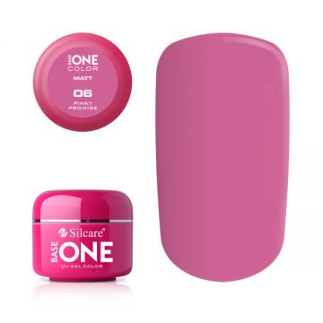 Gel uv Color Base One Silcare Matt Pink Promise 06