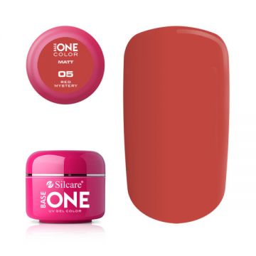 Gel uv Color Base One Silcare Matt Red Mystery 05