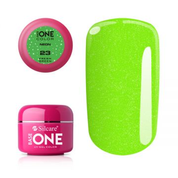 Gel UV Color Base One Silcare Neon Fresh Green 23