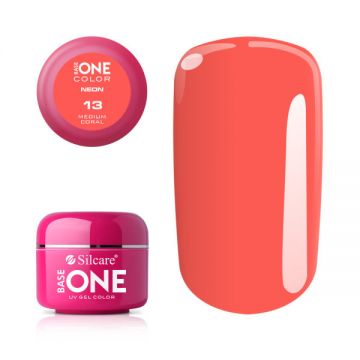 Gel UV Color Base One Silcare Neon Medium Coral 13