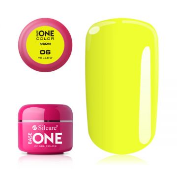 Gel UV Color Base One Silcare Neon Yellow 06