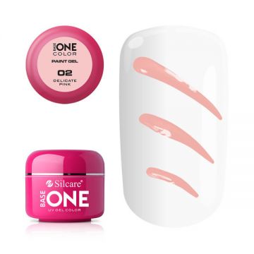 Gel UV Color Base One Silcare Paint Delicate Pink 02