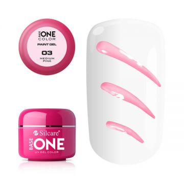 Gel UV Color Base One Silcare Paint Medium Pink 03