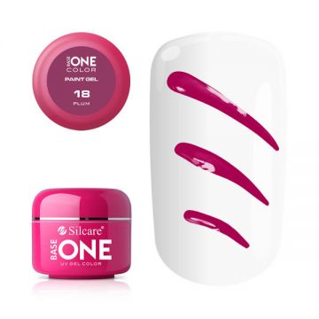 Gel UV Color Base One Silcare Paint Plum 18