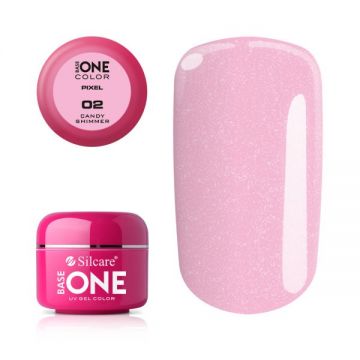 Gel uv Color Base One Silcare Pixel Candy Shimmer 02