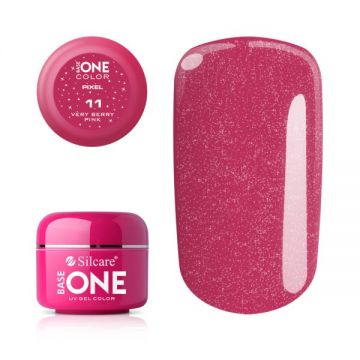 Gel uv Color Base One Silcare Pixel Very Berry Pink 11