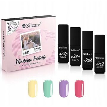 Set 4 oje Flexy Hybrid Gel Silcare Madame Pastelle 4,5gr