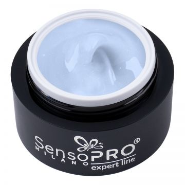 Gel Constructie Unghii Expert Line SensoPRO Milano - Shimmer Baby Blue 30ml