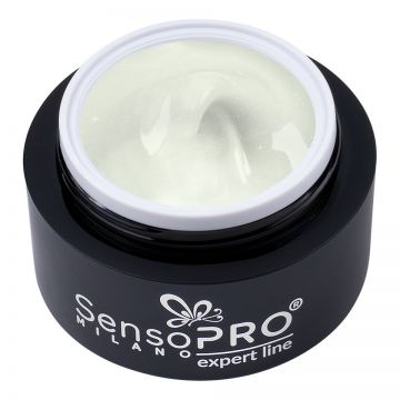 Gel Constructie Unghii Expert Line SensoPRO Milano - Shimmer Milky White 15ml