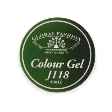 Gel color unghii, vopsea de arta, seria Distinguished Green, Global Fashion, 5gr, J118