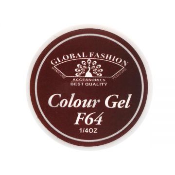 Gel color unghii, vopsea de arta, seria Rose Red, Global Fashion, 5gr, F64