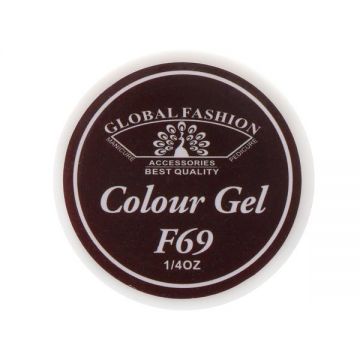 Gel color unghii, vopsea de arta, seria Rose Red, Global Fashion, 5gr, F69