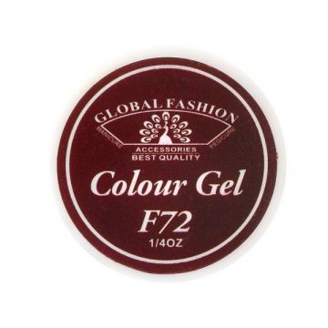 Gel color unghii, vopsea de arta, seria Rose Red, Global Fashion, 5gr, F72