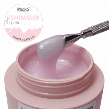 Gel Constructie Shimmer Pink 15ml Macks - SP15-MKS