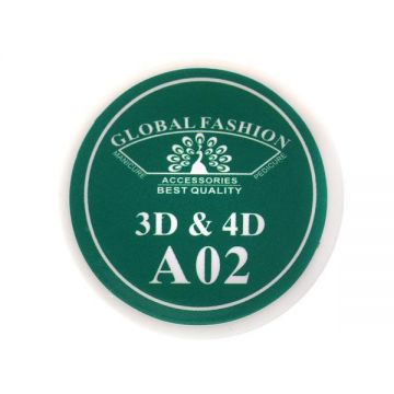 Gel UV 4D plastilina, gel plastart, Global Fashion, A02, 7g, verde