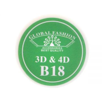 Gel UV 4D plastilina, gel plastart, Global Fashion, B18, 7g, verde deschis