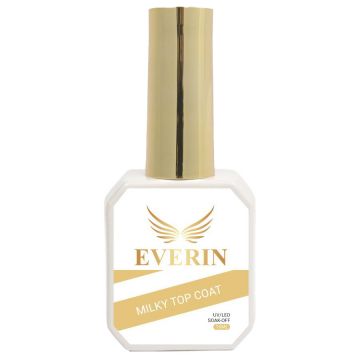 Milky White Top Coat Everin 15ml - Everin