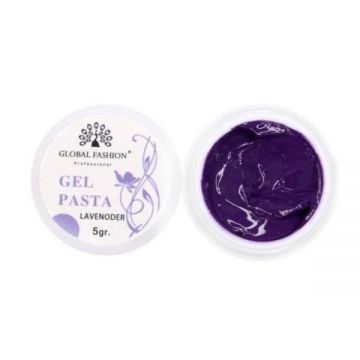 Gel pasta pentru unghii Global lavanda, 5 ml