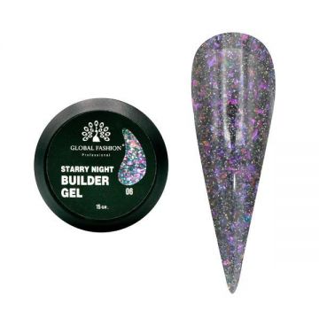 Gel pentru modelarea unghiilor 15 g, Starry Night Builder Gel, 06