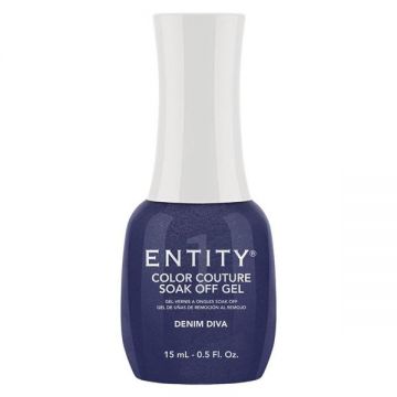 Gel Pigmentat pentru Unghii - Entity Color Couture Soak Off Gel, nuanta "Denim Diva", 15 ml