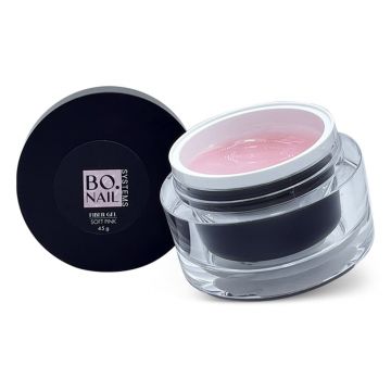 Gel UV pentru Constructie BO.NAIL Fiber Gel Soft Pink 45 g