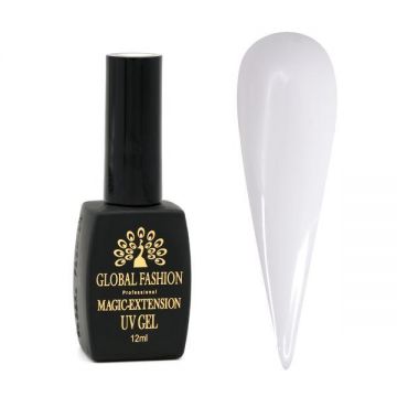 Gel UV pentru constructie, Magic Extension 12 ml, alb 02