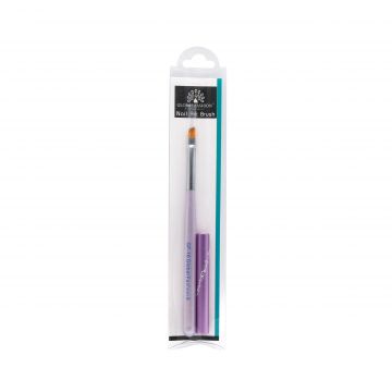 Pensula unghii cu varf diagonal, pentru aplicare gel UV, GF-16-6, Nr. 6, violeta