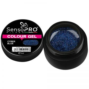 Gel UV Colorat Cyber Blue 5ml, SensoPRO Milano