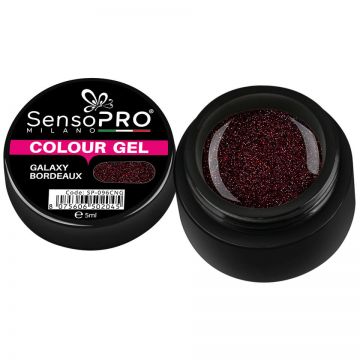 Gel UV Colorat Galaxy Bordeaux 5ml, SensoPRO Milano