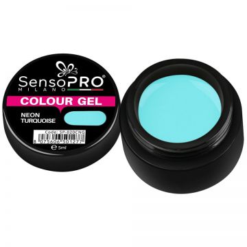 Gel UV Colorat Neon Turquoise 5ml, SensoPRO Milano