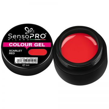 Gel UV Colorat Scarlet Red 5ml, SensoPRO Milano