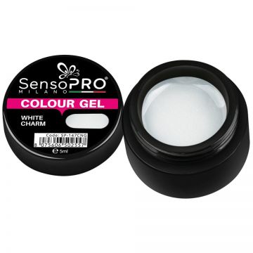 Gel UV Colorat White Charm 5ml, SensoPRO Milano