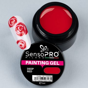 Gel UV Pictura Unghii Deep Red 5ml, SensoPRO Milano