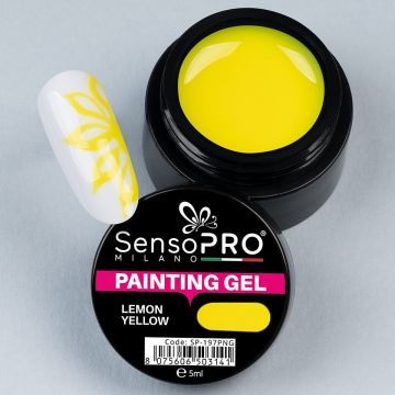 Gel UV Pictura Unghii Lemon Yellow 5ml, SensoPRO Milano