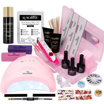 Kit PolyGel Happy Nails cu Lampa #07 + Cutie compartimentata CADOU