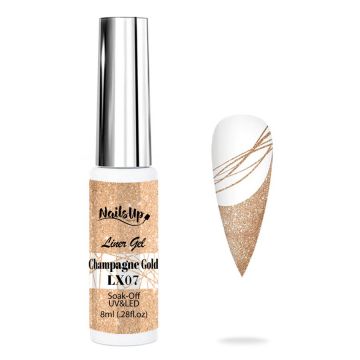 Liner Gel , NailsUp, 8 ml LX07, Gold