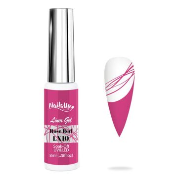 Liner Gel , NailsUp, 8 ml LX10, Rose Red