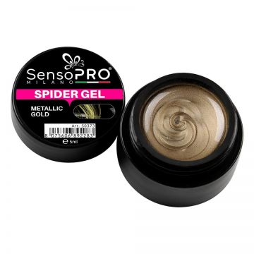 Spider Gel SensoPRO Milano Metallic Gold, 5 ml