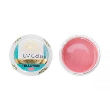 Gel de constructie pentru unghii, cover, UV Gel Yellowish, 56 gr