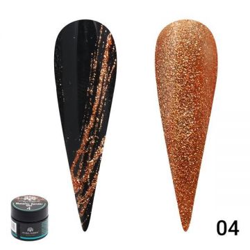 Gel Spider Glitter Shiny, Global Fashion, 5 gr, Maro 04