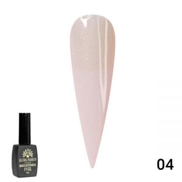 Gel UV pentru conastructie, Magic Extension,12 ml, cu glitter, Nude G04