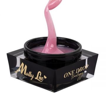 Gel de construcție cu tixotropie MollyLac One Drop Tixology Mild Rose 15 g