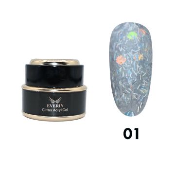 Glitter Acryl Gel Everin 15ml- 01