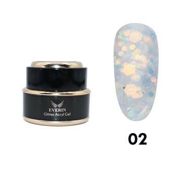 Glitter Acryl Gel Everin 15ml- 02