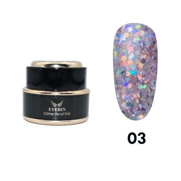 Glitter Acryl Gel Everin 15ml- 03