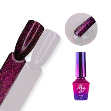 Hollywood Top Coat cu sclipici Molly Lac fara degresare- Fuchsia - HT-F5 - Everin.ro